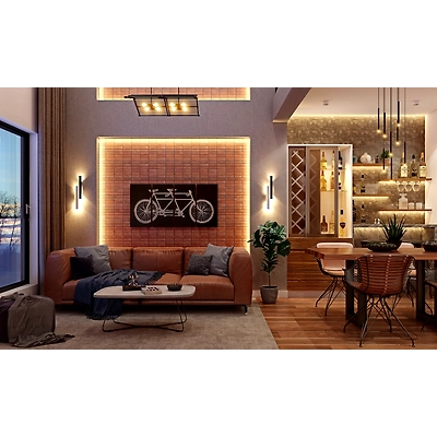 A Living Room Design With A Bar Unit And Brick Wall-3