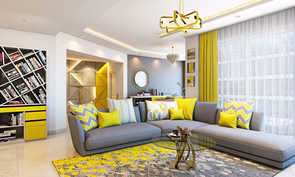 A Bright Living Room In Pantone’s Colour Of The Year-1