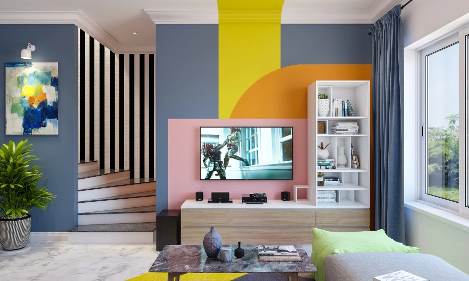 A Multicoloured Living Room Design For Millennials-2