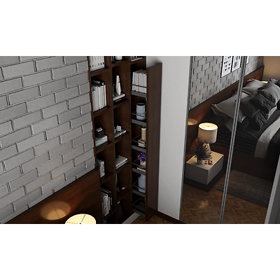 Modern Bedroom With Brick Wall Cladding-7