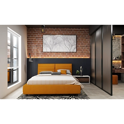 An Industrial Style Bedroom Design-DC546