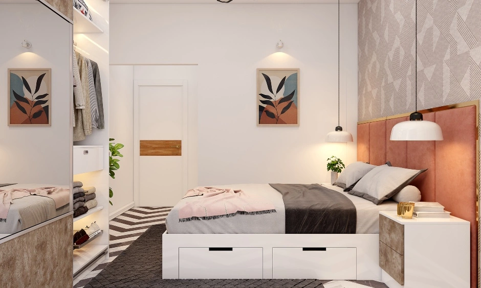 A Modern Bedroom With A Compact Study Corner-5