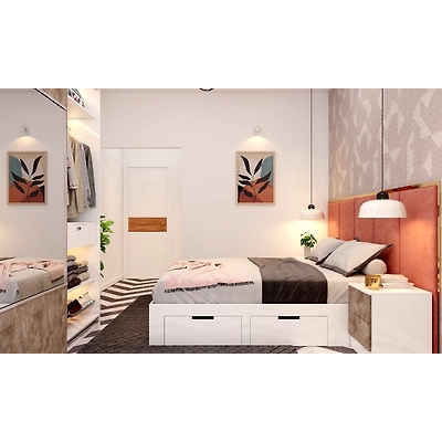 A Modern Bedroom With A Compact Study Corner-4