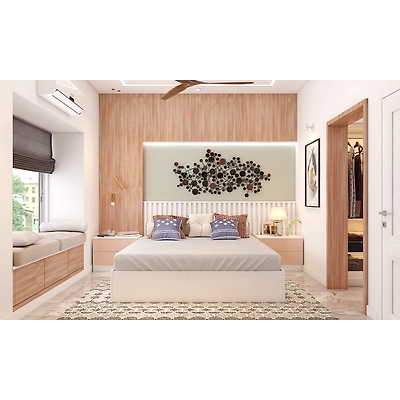 A Soothing Bedroom With Walk-In Dressing Room-1