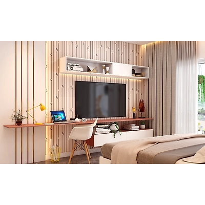 A Modern Bedroom With Sliding Glass Closet-4