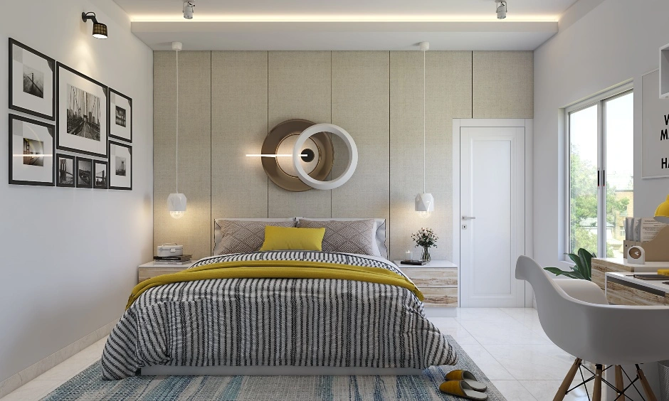 A Bedroom Designed With A Study-DC583