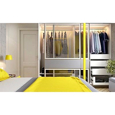 A Bedroom Design With A Dressing Space-DC613