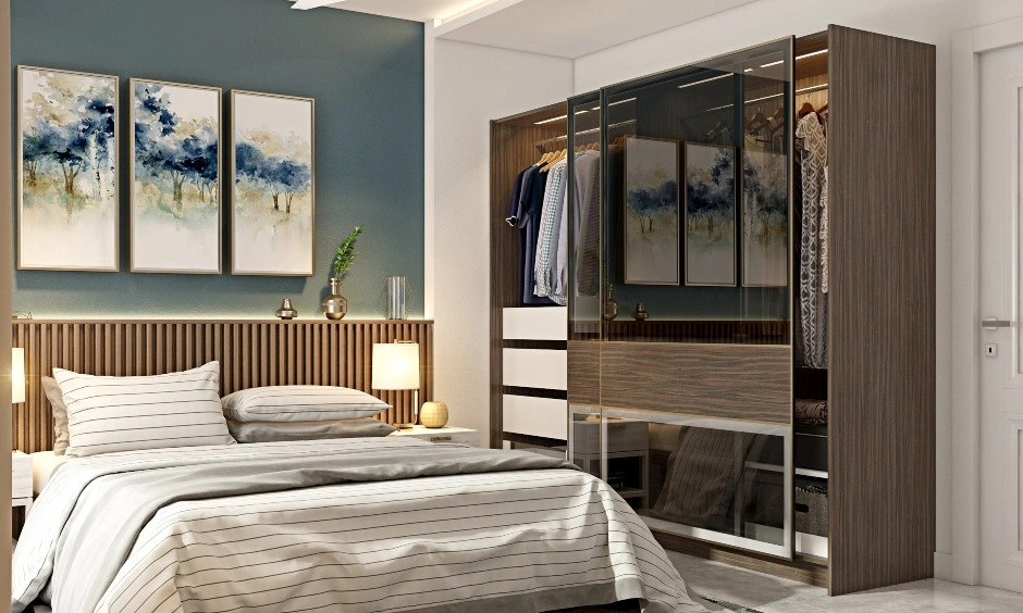 A Bedroom Design With A Sliding Door Wardrobe-2