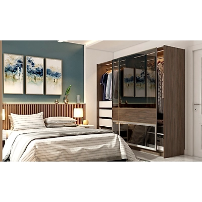 A Bedroom Design With A Sliding Door Wardrobe-2