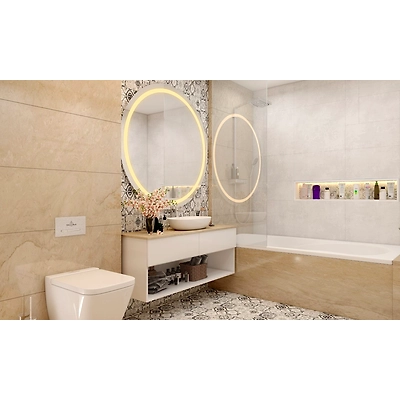 A Master Bathroom With All Smart Space Saving Storage-1