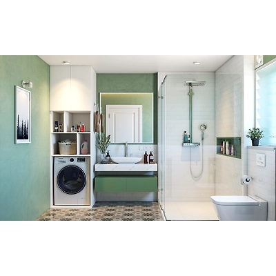 A Olive Green Modern Bathroom Design-DC637