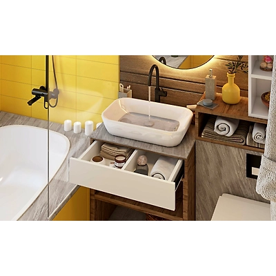 A Yellow, White And Grey Bathroom Design-1