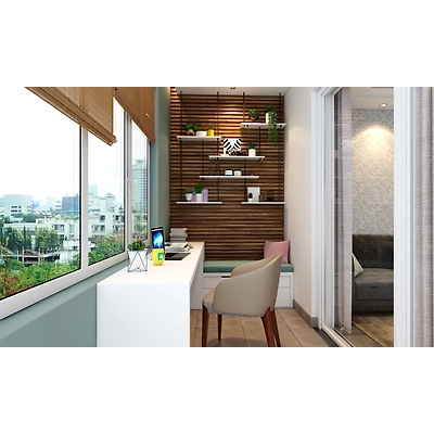 A Balcony Design With A Cosy Work Station-DC654