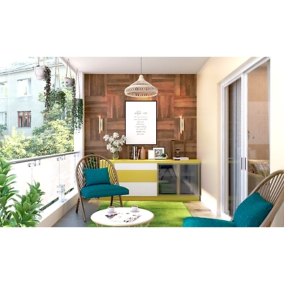 A Vivacious Balcony With Multifunctional Furniture-DC655