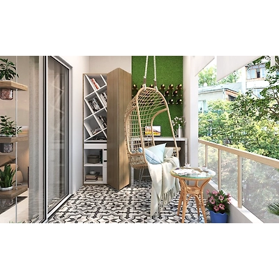 A Refreshing Balcony With The Perfect Home Office Setup-DC661