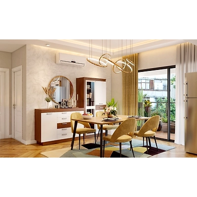 A Vibrant and Fun 3BHK Flat Interior Design-5