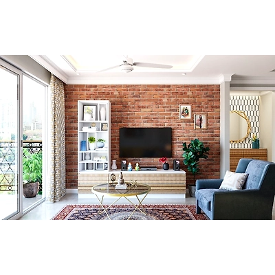 An Eclectic 3BHK Design With A Variety Of Colours, Patterns and Furnishings-DC105