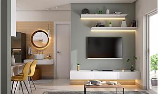 A Modern 2 BHK Home With Stylish Interiors