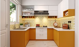 A Well-Lit 2BHK Home With Modern Textures And Finishes