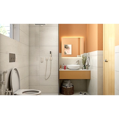 A Compact 1 BHK Home Design With A Mix Of Finishes And Textures-1