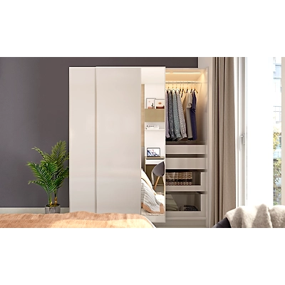 A Compact 1 BHK Home Design With A Mix Of Finishes And Textures-3
