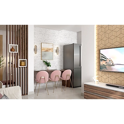 A Compact 1 BHK Home Design With A Mix Of Finishes And Textures-9