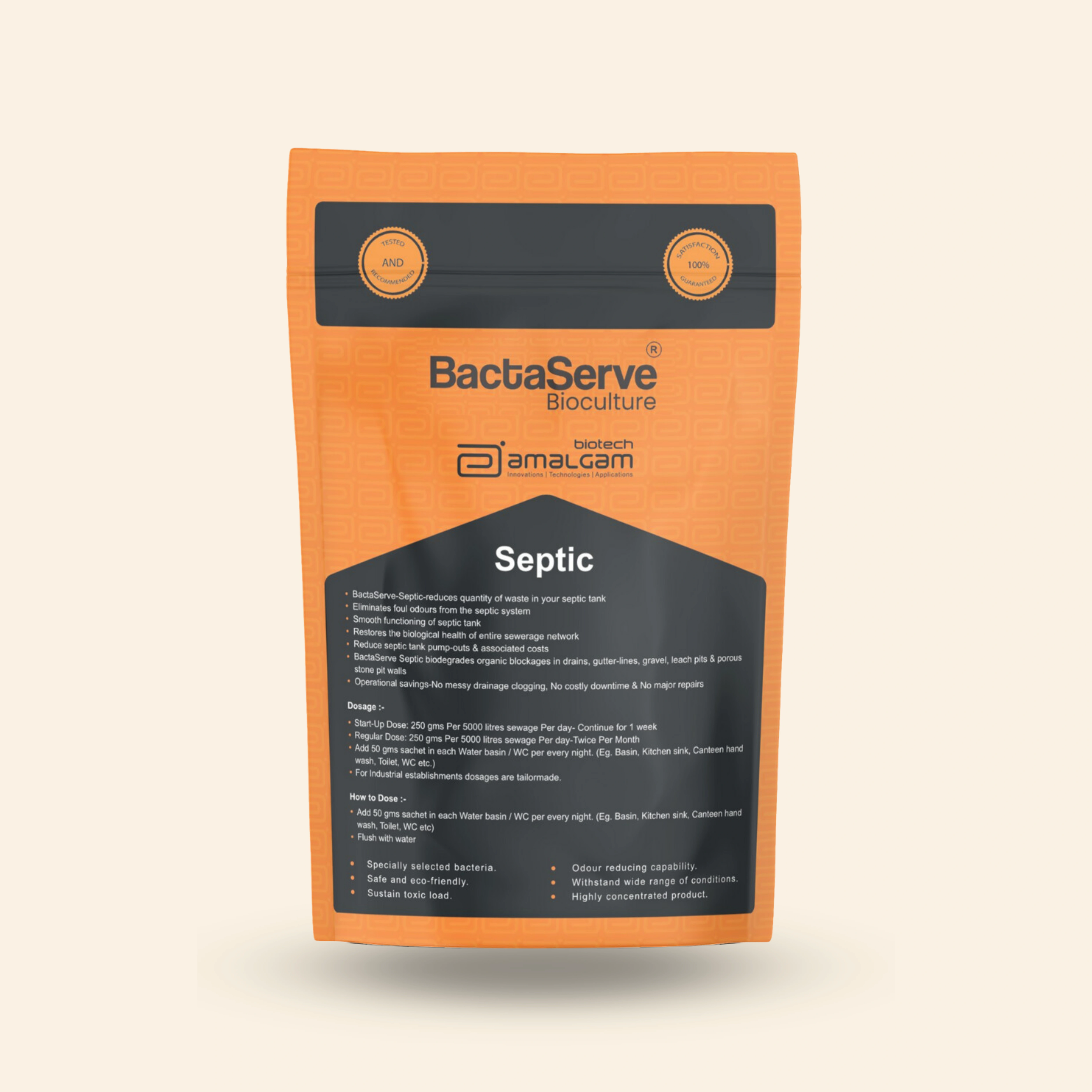 BactaServe Septic Tank Cleaner – Environment Friendly Bacteria (Household use, Hotels, Manufacturing Plant, Food &amp; Beverage Factory)-5