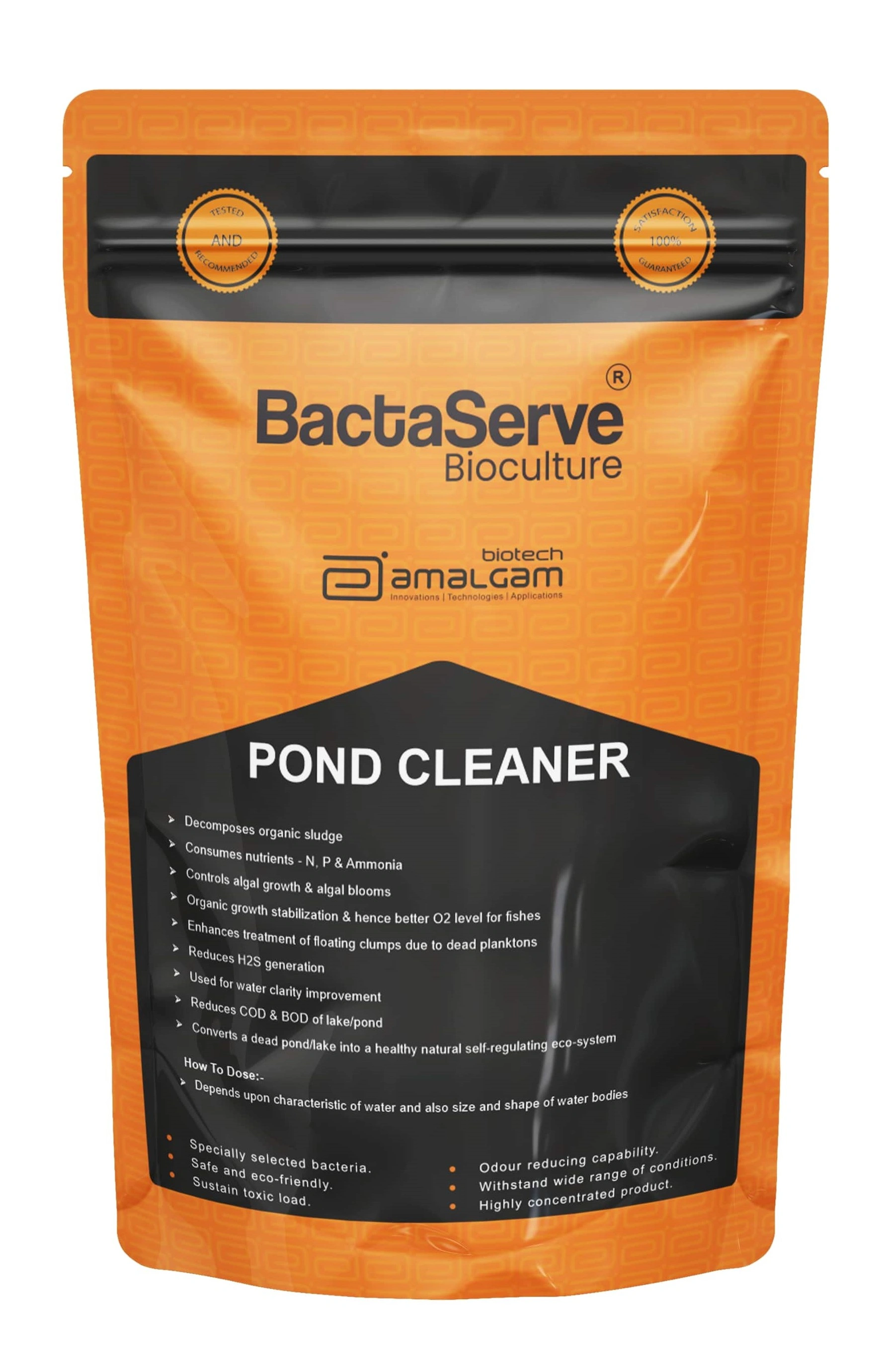 BactaServe – Pond Cleaner, (Organic Method To Degrade Organic Sludge In Ponds) Natural Solution for Clean and Healthy Ponds-11640640