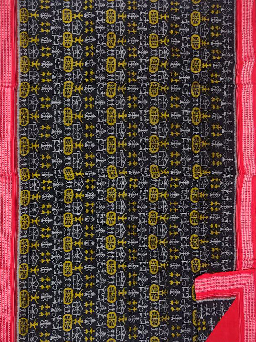 Sambalpuri Cotton Saree (Red & Black) By Koustuva Exports image 1