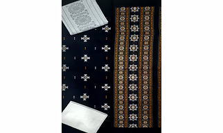 Sambalpuri Ladies Dress Piece (Black & White) By Koustuva Exports