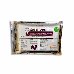sel-e-vera- vitamin e with selenium & aloe vera feed supplement for poultry & cattle