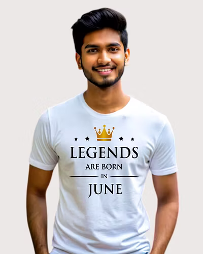 Legends are born In  MAY T-Shirt White-1