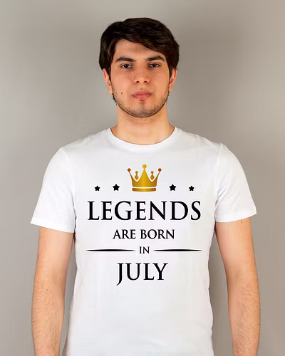Legends are born In  MAY T-Shirt White-2