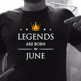 legends are born in june- black