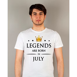 legends are born in july- white