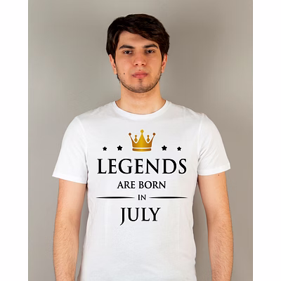 legends are born in july- white