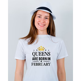 queens are born in february-white