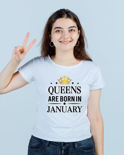 Queens Are Born In NOVEMBER-T-Shirts white-2