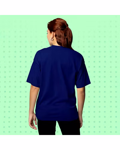 Unisex Oversize Plain T-Shirts- Black-2