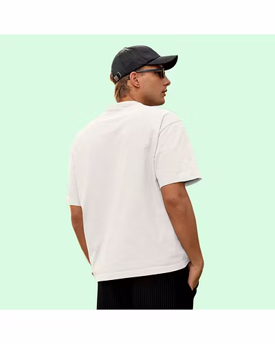 Unisex Oversize Plain T-Shirts Blue Mens-2