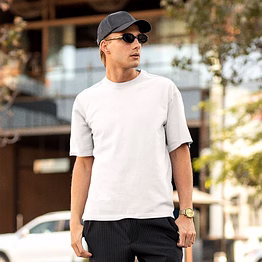 unisex oversize plain t-shirts-white mens