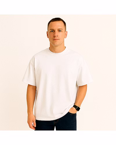 Unisex Oversize Plain T-Shirts- Brown Mens-4