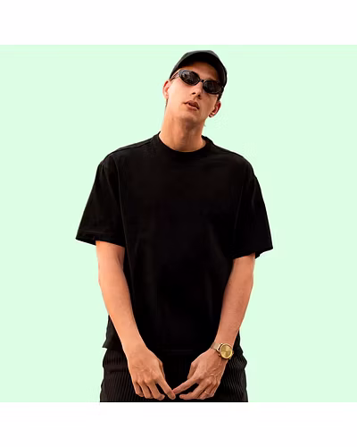 Unisex Oversize Plain T-Shirts RED Mens-2