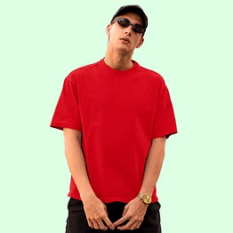 unisex oversize plain t-shirts red mens