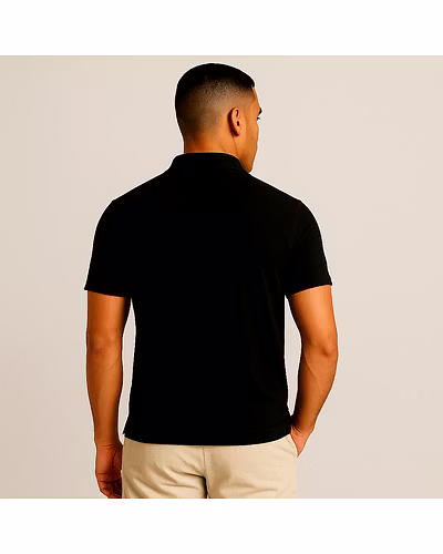 Corporate POLO T-Shirts with Company LOGO-Black-3