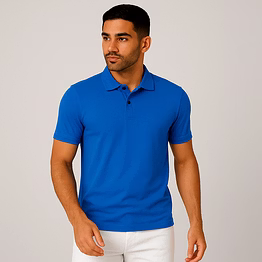 corporate polo t-shirts with company logo-blue