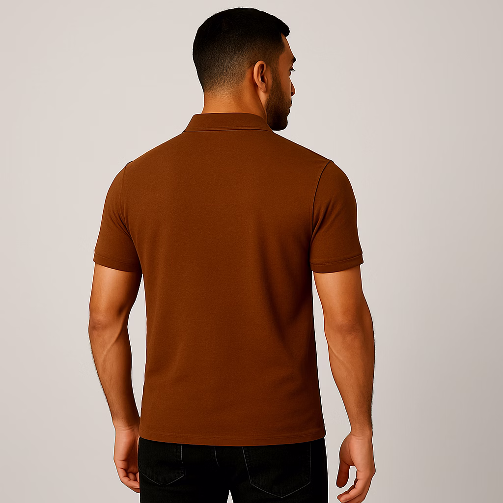 Corporate POLO T-Shirts with Company LOGO- Brown image 2
