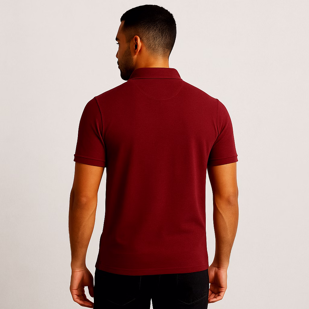 Corporate POLO T-Shirts with Company LOGO-Meroon image 2