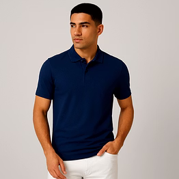 corporate polo t-shirts with company logo- navy blue