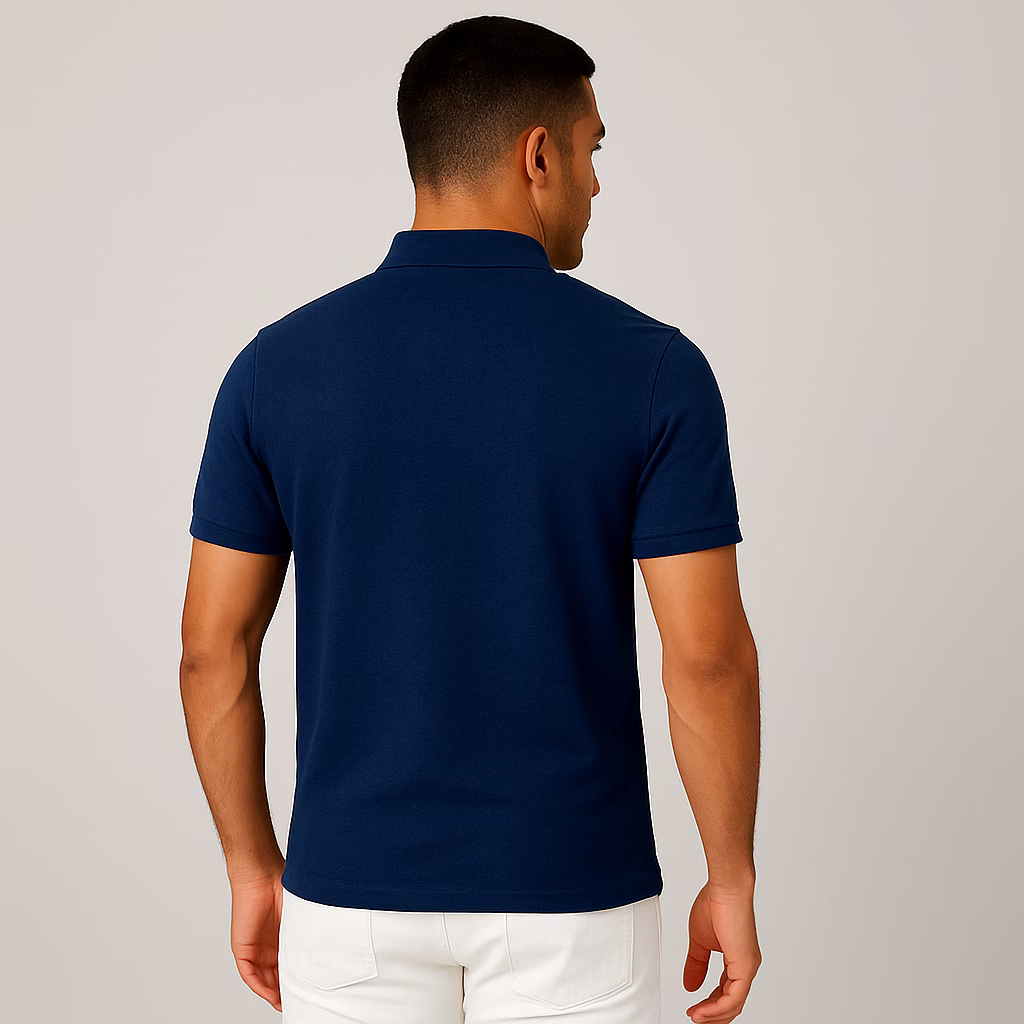 Corporate POLO T-Shirts with Company LOGO- Navy Blue image 2